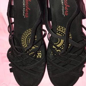 Sketchers Memory Foam Wedge Heels Size 9